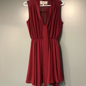 Pink Martini, Burgundy Cocktail Dress